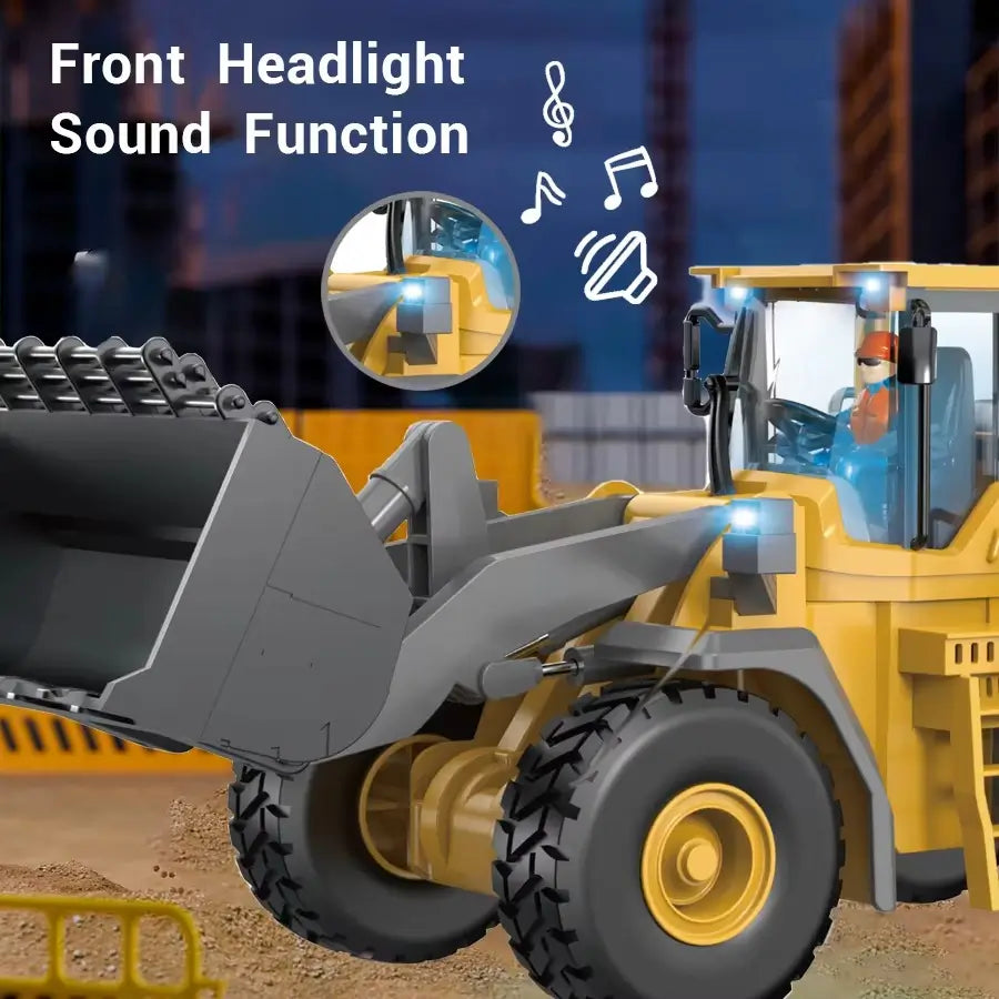 RC Loader 1/20 Scale - 9Ch Radio Controlled Skid Steer Loader